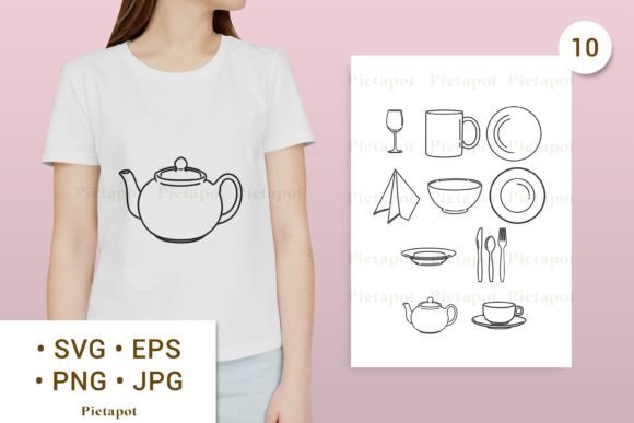 Dinner Cutlery Clipart Set of 10