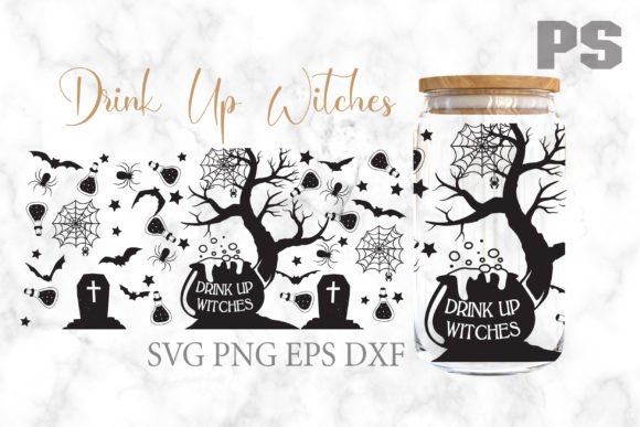 Drink Up Witches Libbey Glass Can 16oz