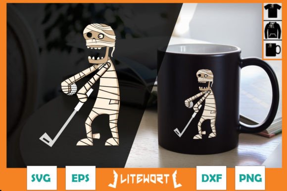 Ghost Playing Ice Hockey Halloween