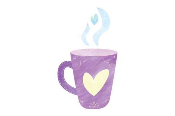 Hygge Scandinavian Nordic Style Steaming Cup Watercolor