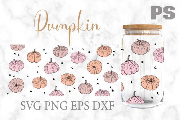 Pumpkin Libbey 16oz Can Glass