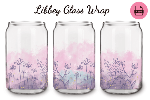 Purple Flowers Watercolor Sublimation