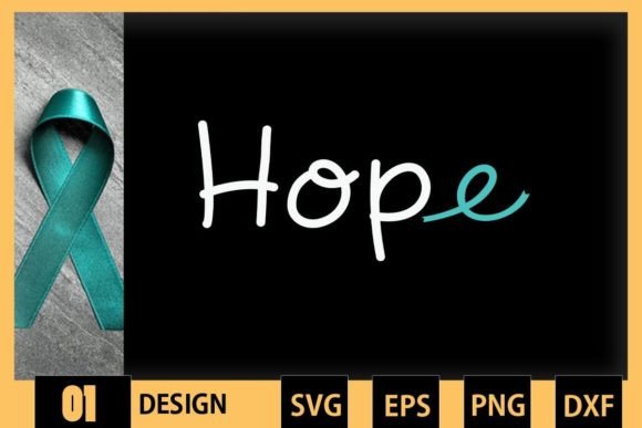 Teal Ribbon Hope PTSD Awareness