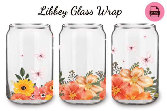 Watercolor Flowers Butterfly Sublimation